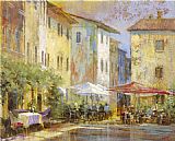 Michael Longo Famous Paintings - Courtyard Cafe
